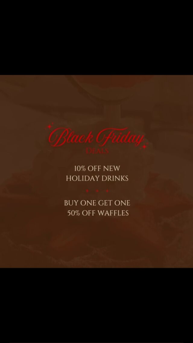 ✨ Black Friday just got sweeter at La Luna Café! ✨ ☕ **10% OFF our new holiday drinks** – indulge in seasonal flavors.
🧇 **BOGO 50% OFF waffles** – because one is never enough. Celebrate the cozy season with these deals, available for a limited time only! 🌙 #LaLunaCafe #BlackFridayEats #dtsf #waffles #holidaydrinks #smallcafe